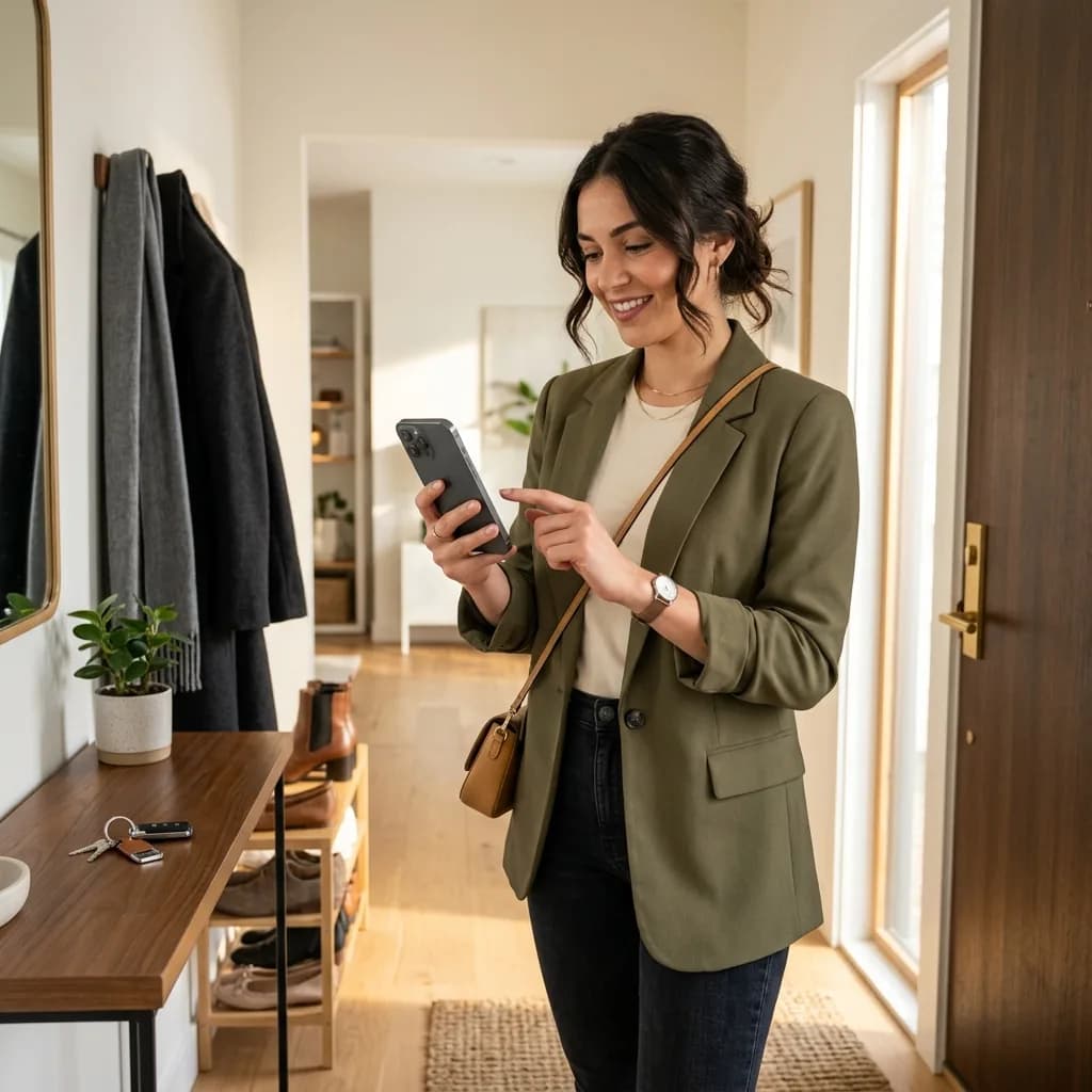 Person sharing their location on phone before heading to a safe first date Person sharing their location on phone before heading to a safe first date